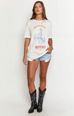 The Laundry Room First Rodeo White Oversized Tee Image