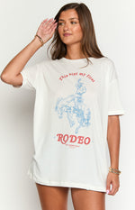 The Laundry Room First Rodeo White Oversized Tee Image