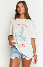 The Laundry Room First Rodeo White Oversized Tee Image