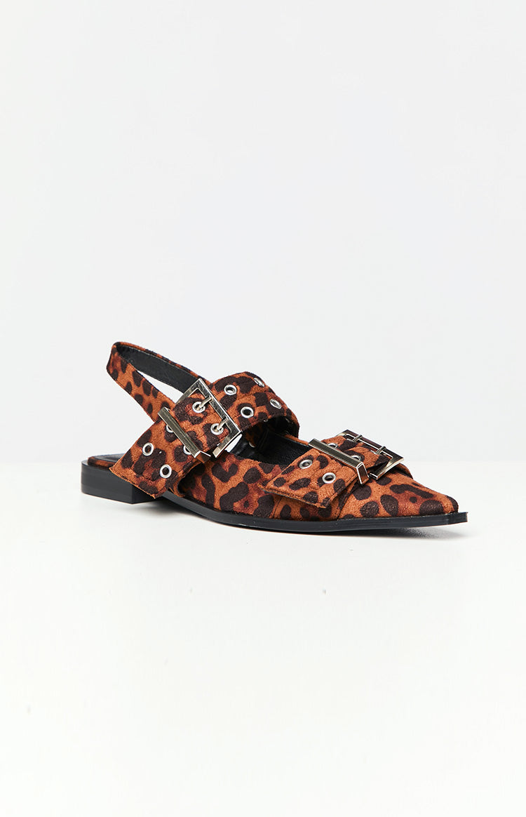 Therapy Matilda Leopard Print Pointed Flats Image