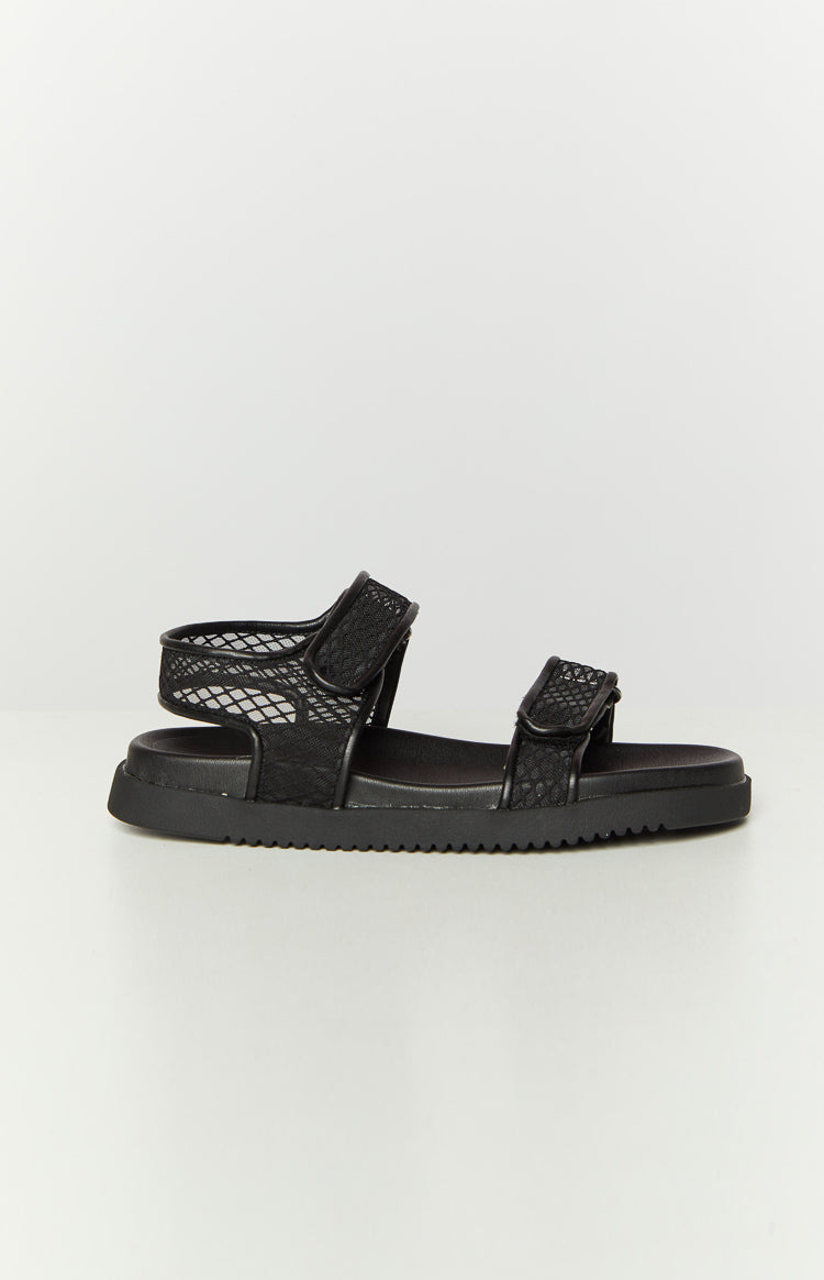 Therapy Rhode Black PU Sandals – Beginning Boutique