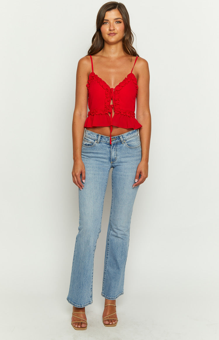 Tora Red Frill Cami Image