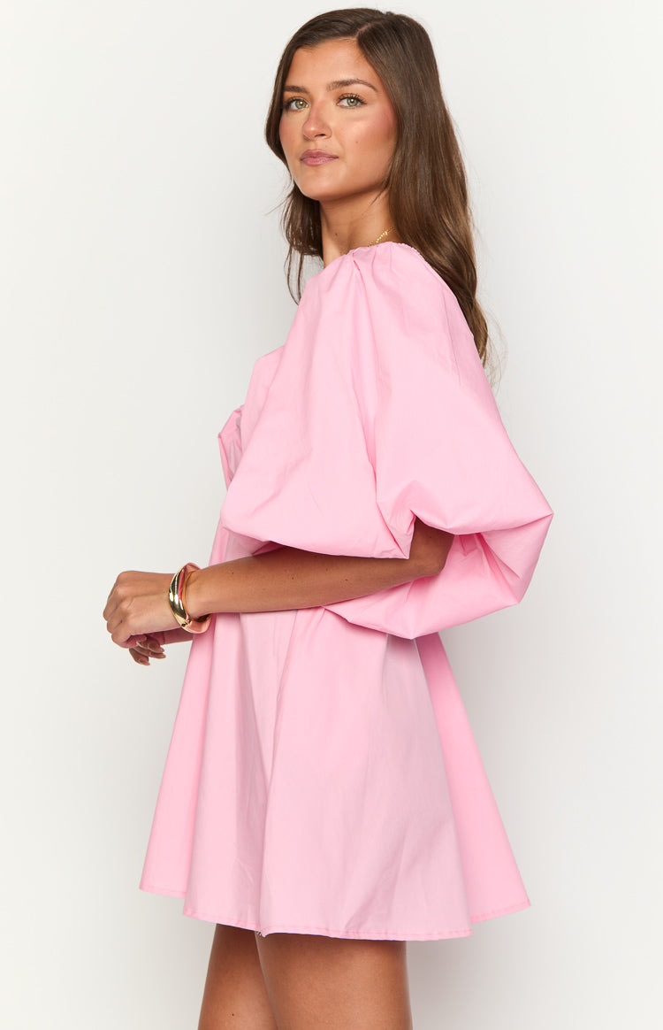 Torie Pink Short Sleeve Mini Dress Image