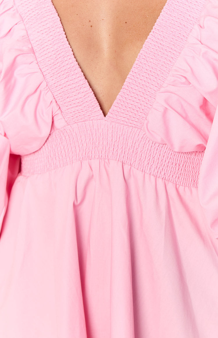 Torie Pink Short Sleeve Mini Dress Image
