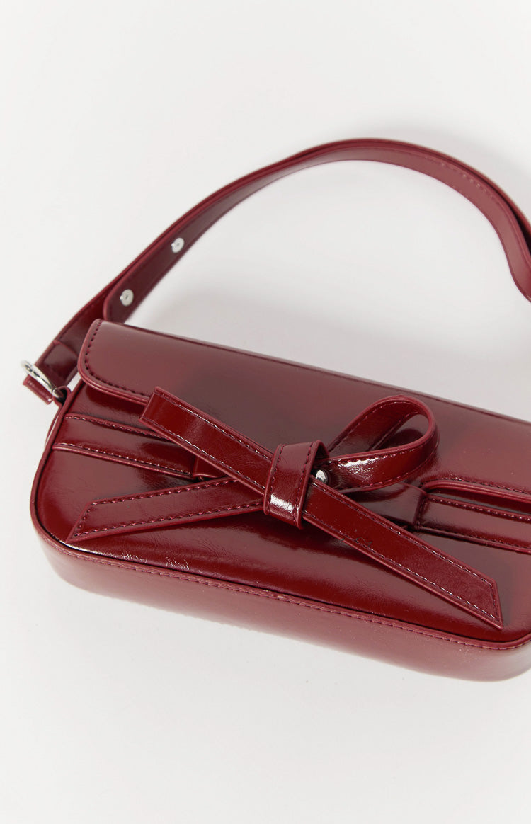 Ursula Red PU Bow Bag Image