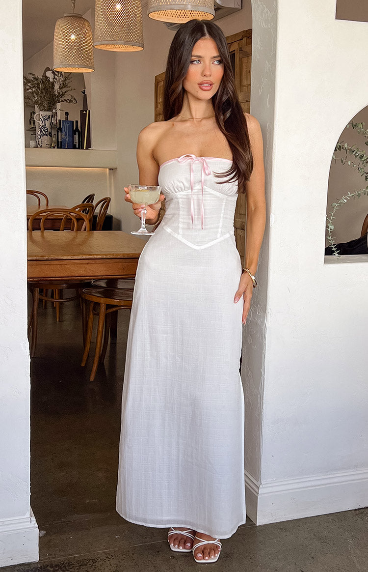 Vanity White Strapless Maxi Dress Image