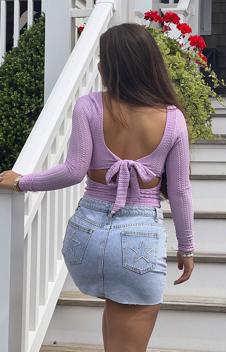 Vida Lilac Long Sleeve Top Image