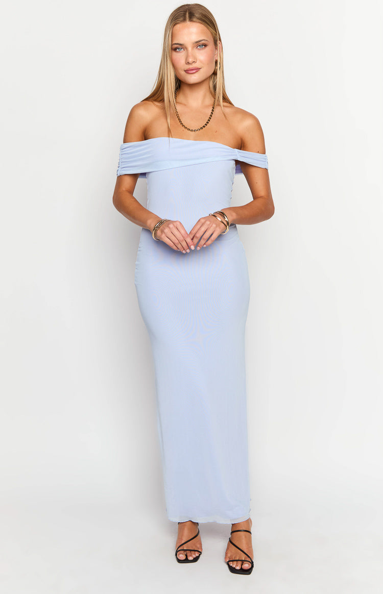 Vino Lilac Off The Shoulder Maxi Dress Image