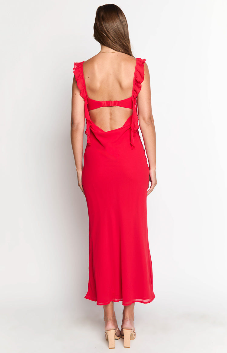 Viona Red Maxi Dress Image