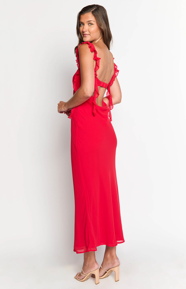 Viona Red Maxi Dress Image