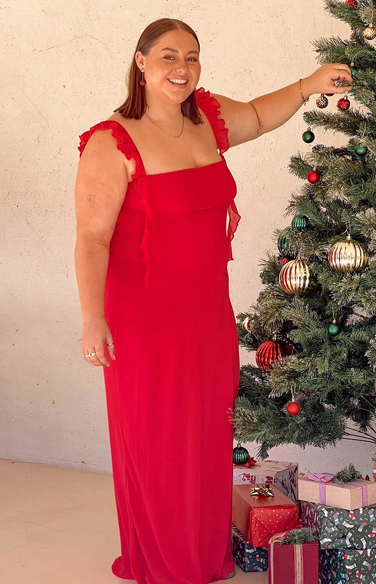 Viona Red Maxi Dress Image