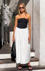 Wakerley Black Contrast Strapless Maxi Dress Image