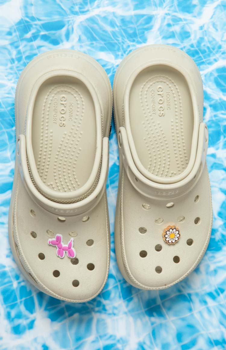 Yellow Sunflower And Pink  Poodle Croc Jibbitz Image