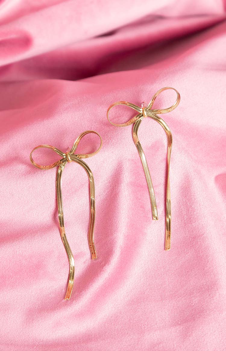 Zenith Gold Bow Earrings Image