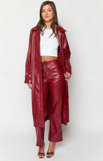 Zyla Red PU Pants Image