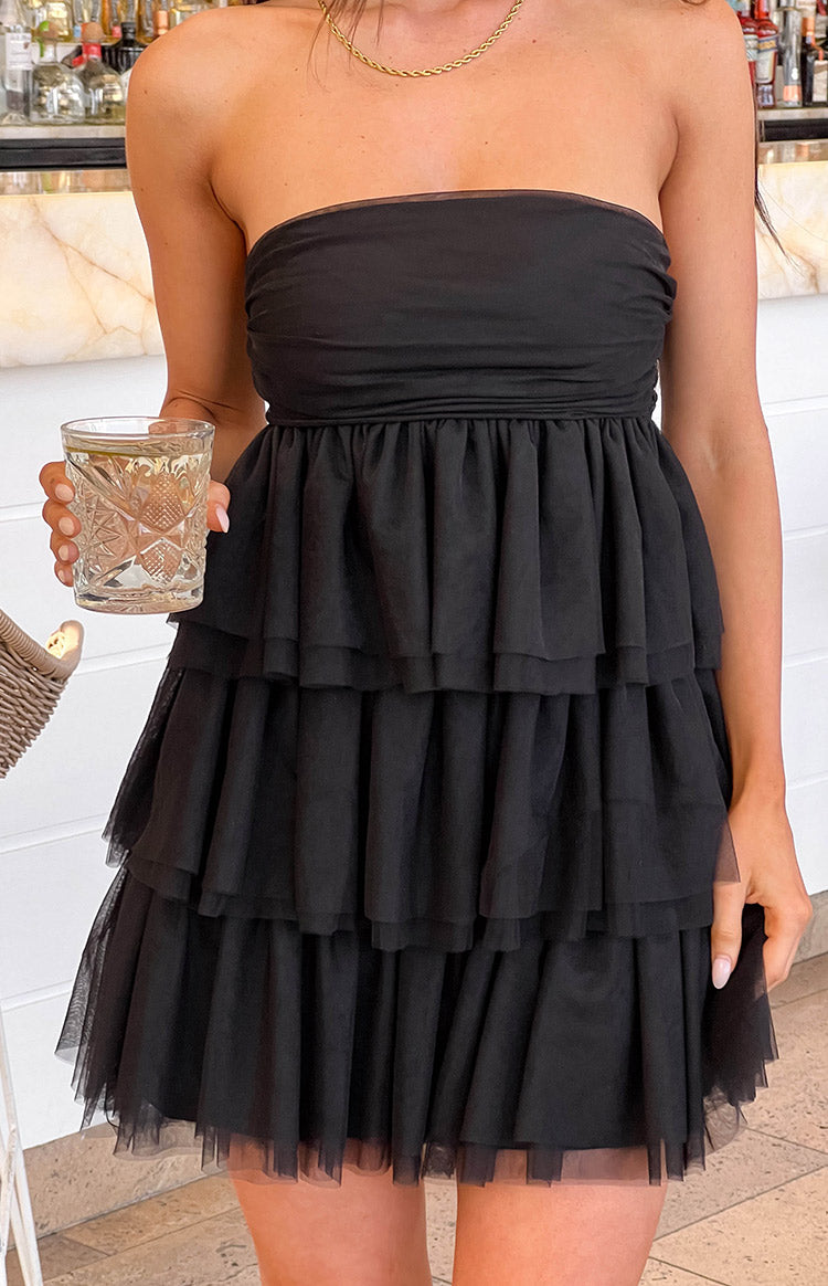 Birthday Girl Black Mini Party Dress Image