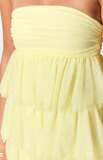 Birthday Girl Yellow Mini Party Dress Image