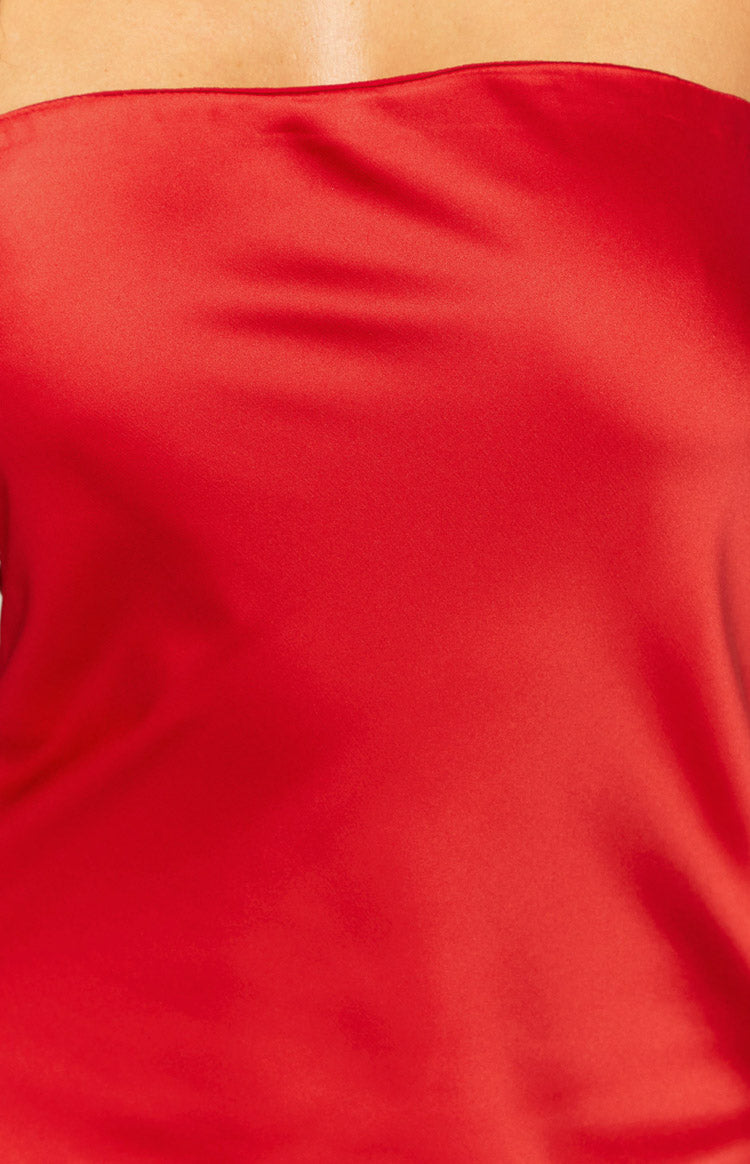 Ellie Red Strapless Mini Dress Image