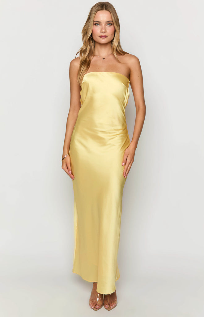 Libra Yellow Maxi Dress – Beginning Boutique