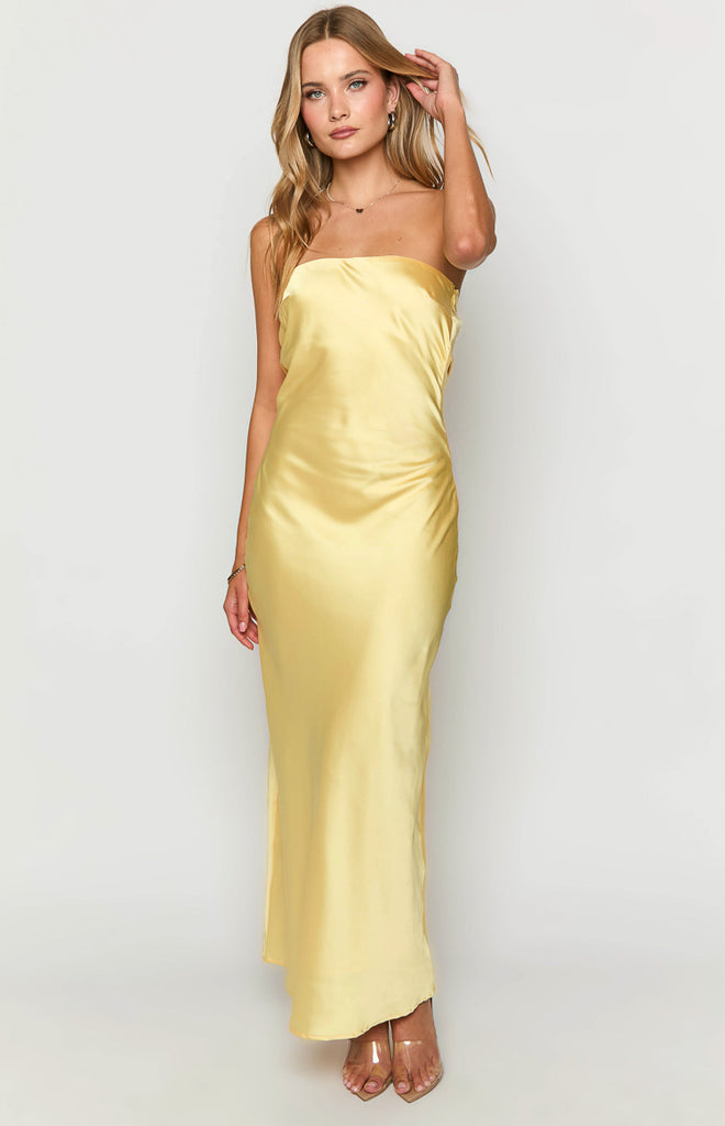 Libra Yellow Maxi Dress – Beginning Boutique