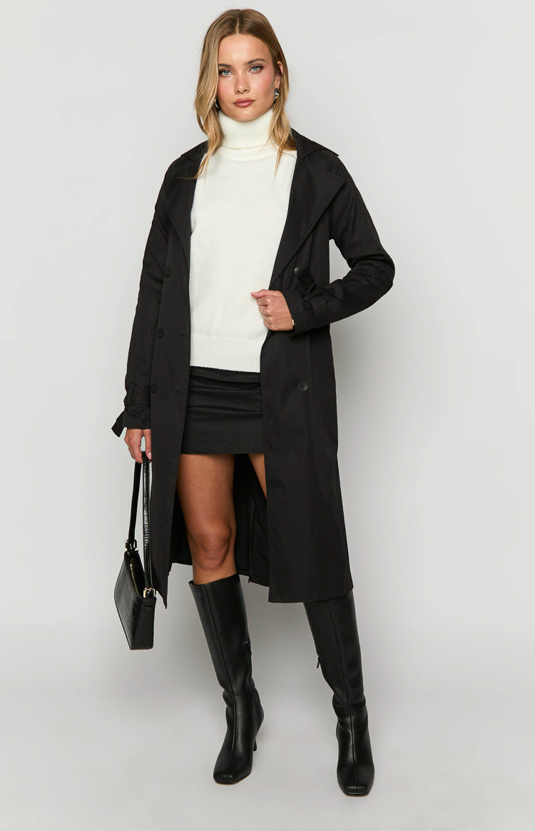 Santos Black Trench Coat Image