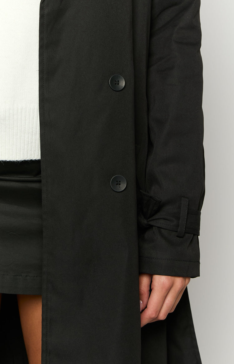 Santos Black Trench Coat Image