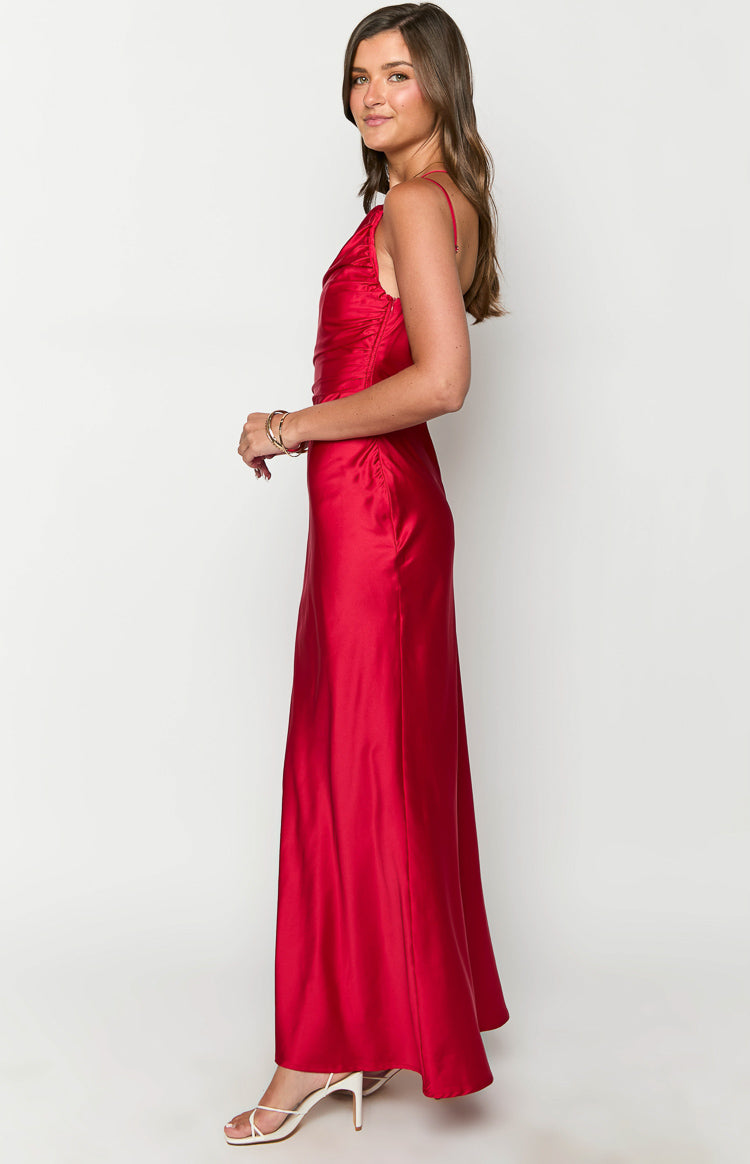 Tina Red Formal Maxi Dress Image