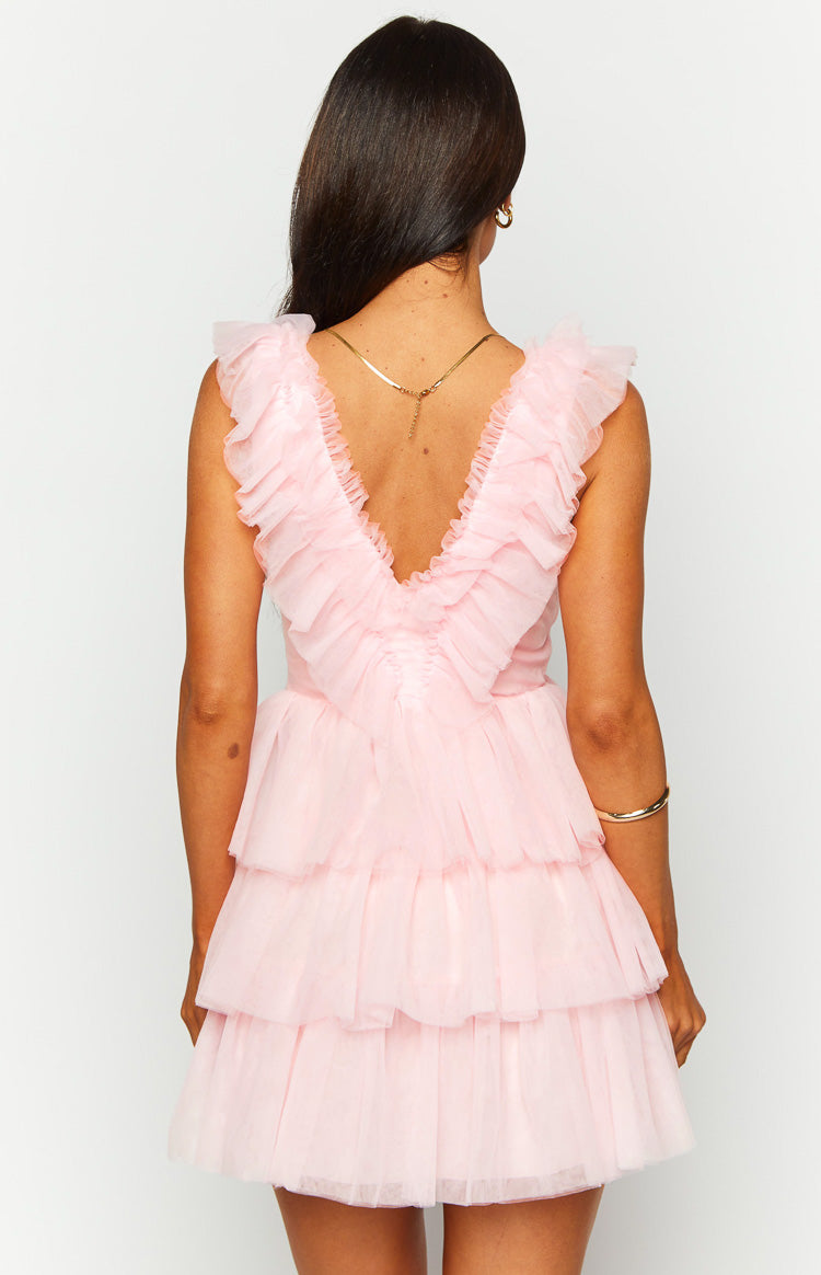 Tori Pink Tulle Mini Dress Image