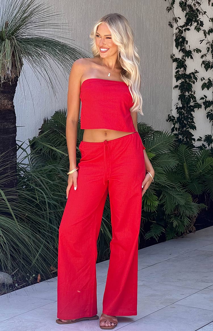 Vienna Red Pants Beginning Boutique