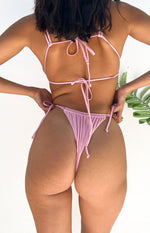 9.0 Swim Sumba Metallic Pink Bikini Bottom Image