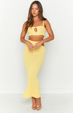 Annabella Yellow Crop Top Image