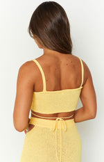 Annabella Yellow Crop Top Image