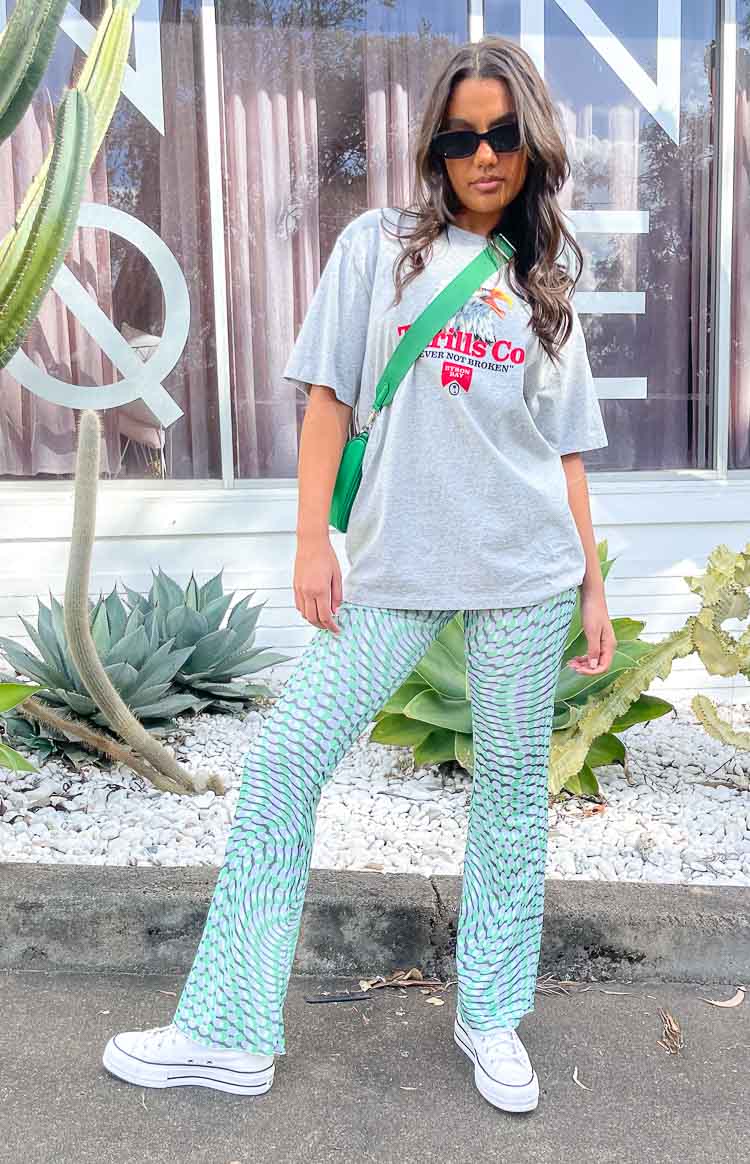 Avalon Green Mesh Mid Rise Pant Image