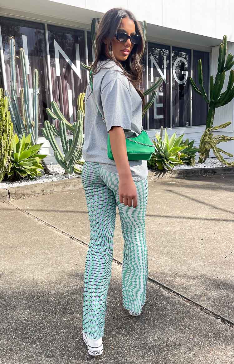 Avalon Green Mesh Mid Rise Pant Image