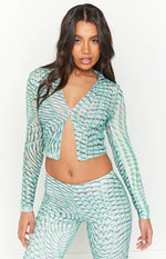 Bexley Green Mesh Button Up Shirt Image