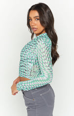 Bexley Green Mesh Button Up Shirt Image