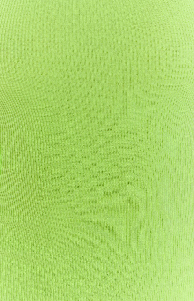 California Cut Out Mini Dress Lime Image