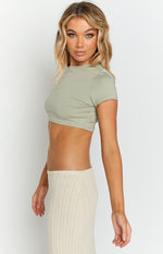 Chantal Sage Cropped Tee Image