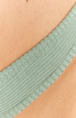Charli Side Cut Out Mini Dress Sage Image