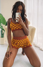 Checkers Cropped Cami Multi Image