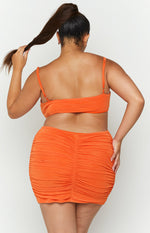 Claribel Orange Mini Dress Image
