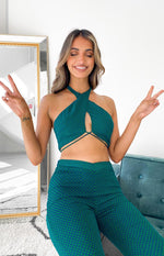 Clifford Teal Halter Top Image