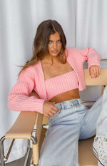 Debbie Pink Knit Bandeau Image