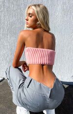 Debbie Pink Knit Bandeau Image