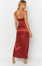 Dionne Rust Twist Maxi Dress Image
