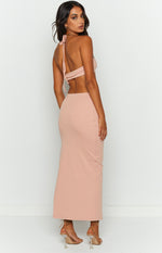 Earthling Beige Maxi Halter Dress Image