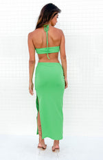 Earthling Green Maxi Halter Dress Image