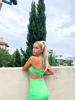 Earthling Green Maxi Halter Dress Image