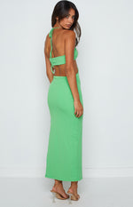Earthling Green Maxi Halter Dress Image