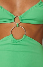Earthling Green Maxi Halter Dress Image